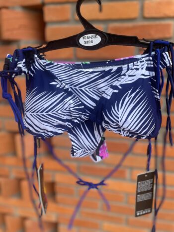 Bikini Azul con Hojas