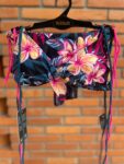 Bikini Negro con Flores